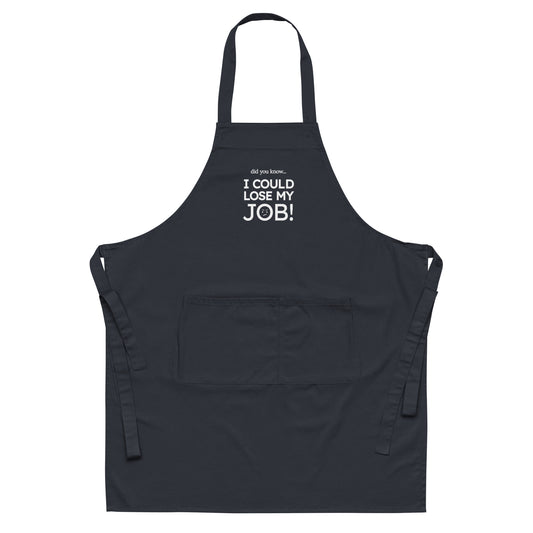 Navy organic cotton apron