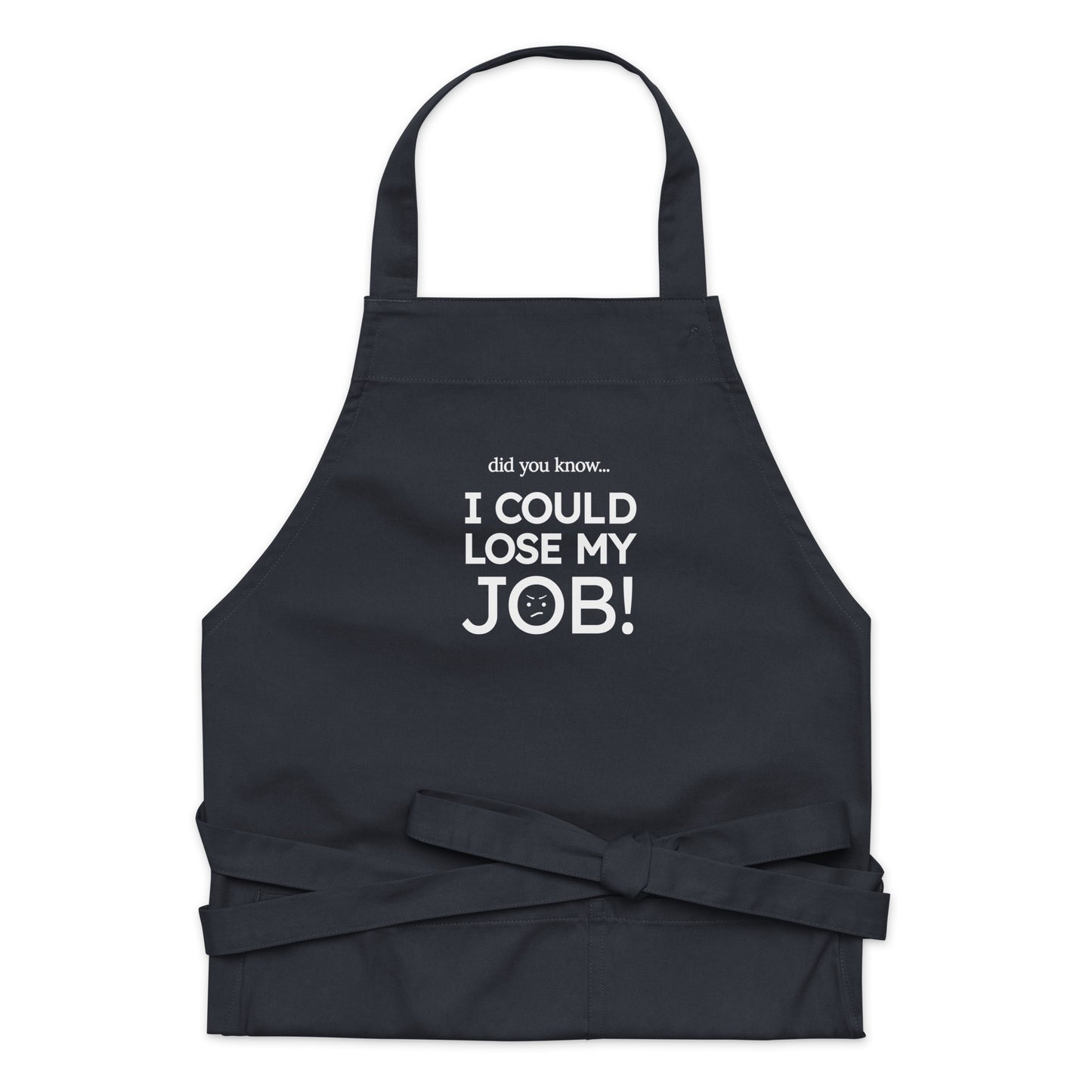 Navy organic cotton apron