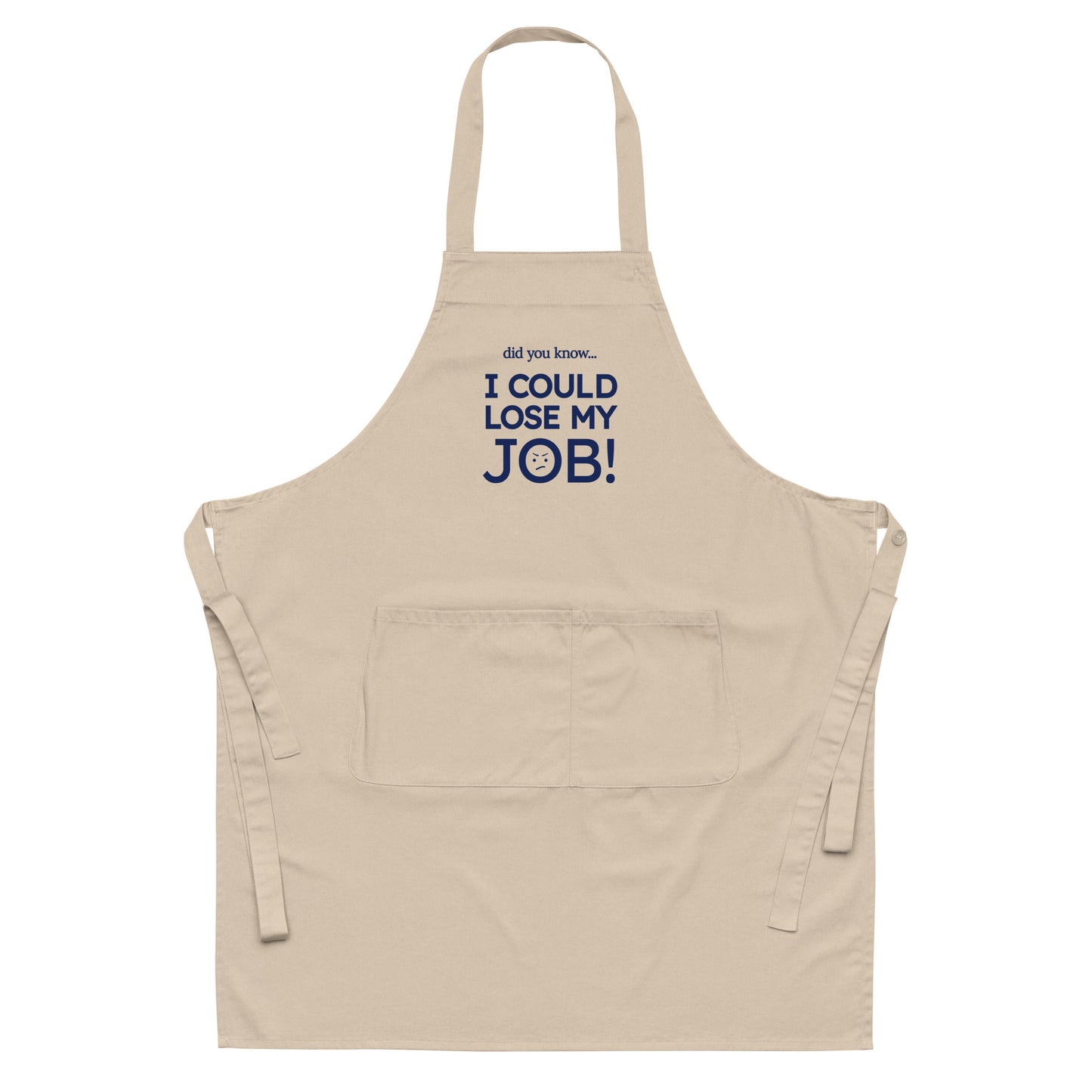 Beige organic cotton apron