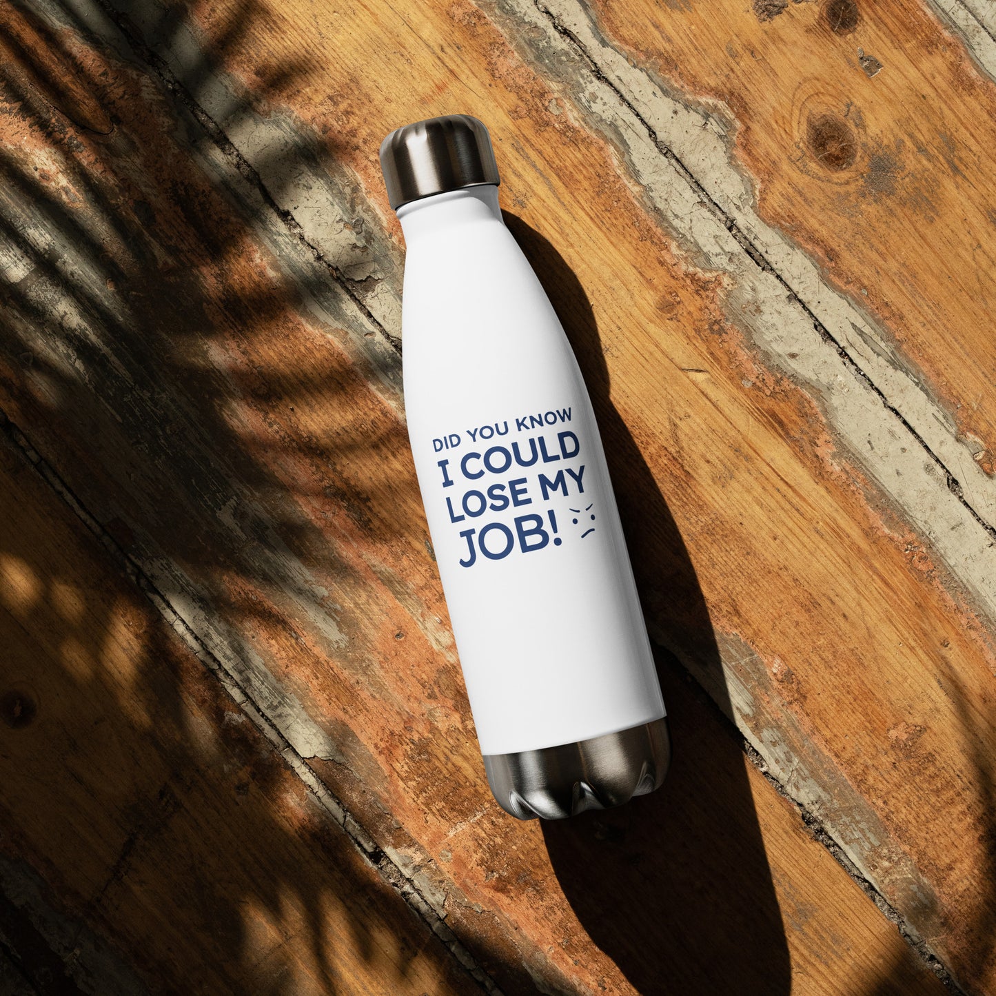 I COULD LOSE MY JOB Stainless steel water bottle