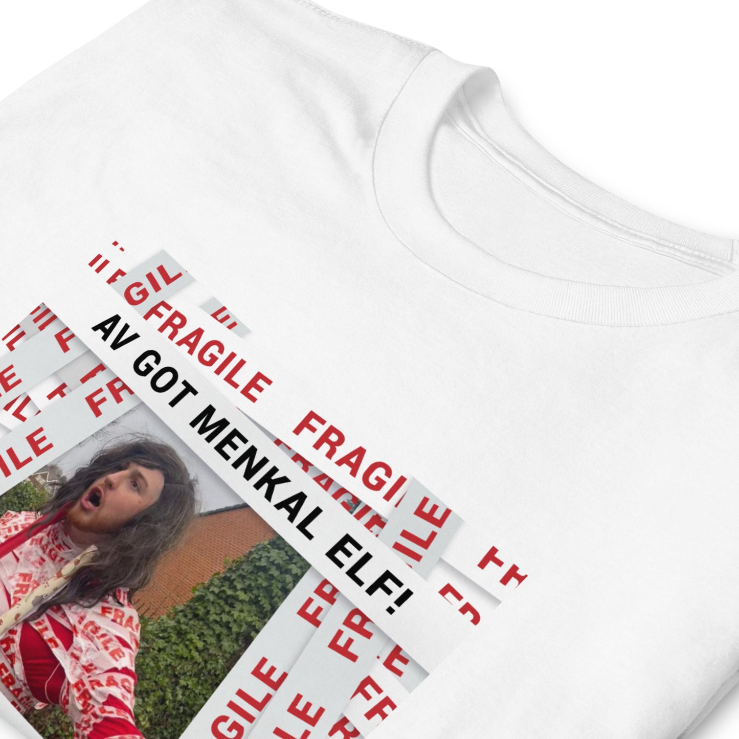 White AV GOT MENKAL ELF t-shirt