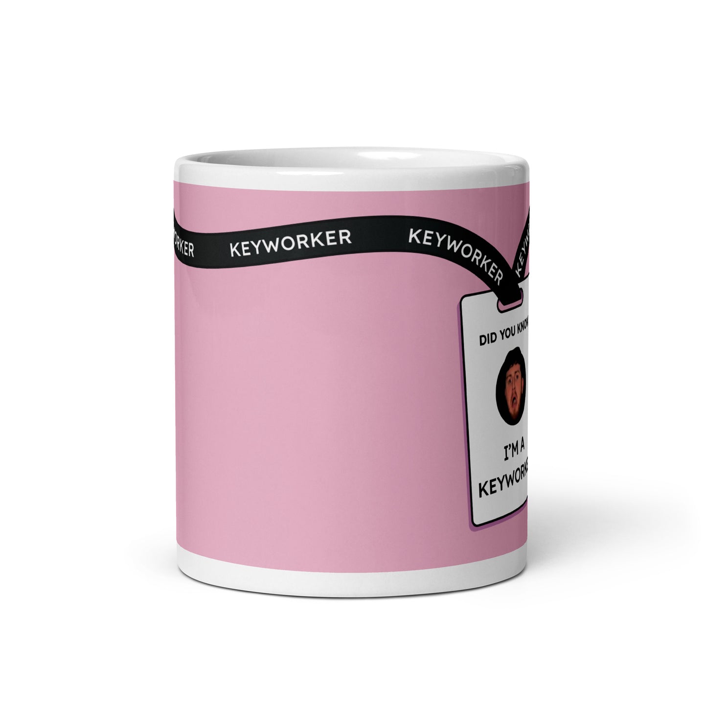 I'M A KEYWORKER pink mug