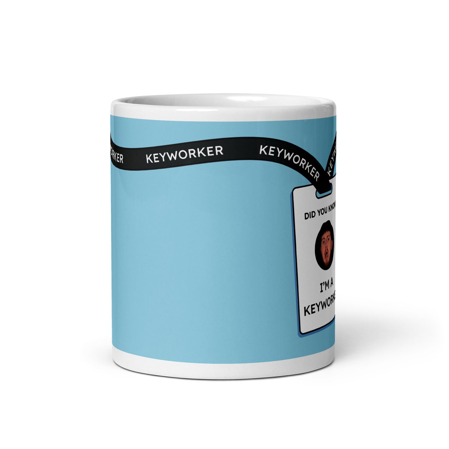 I'M A KEYWORKER blue mug