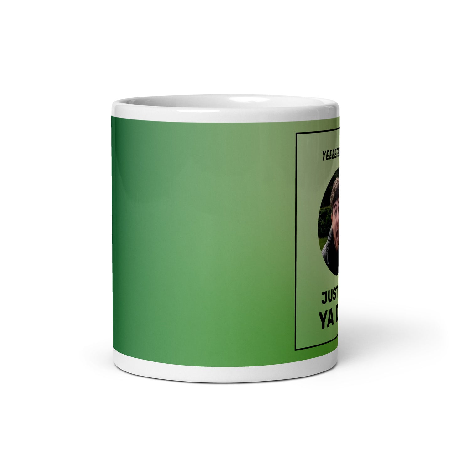 YER JUST LIKE YA DAD! Green mug