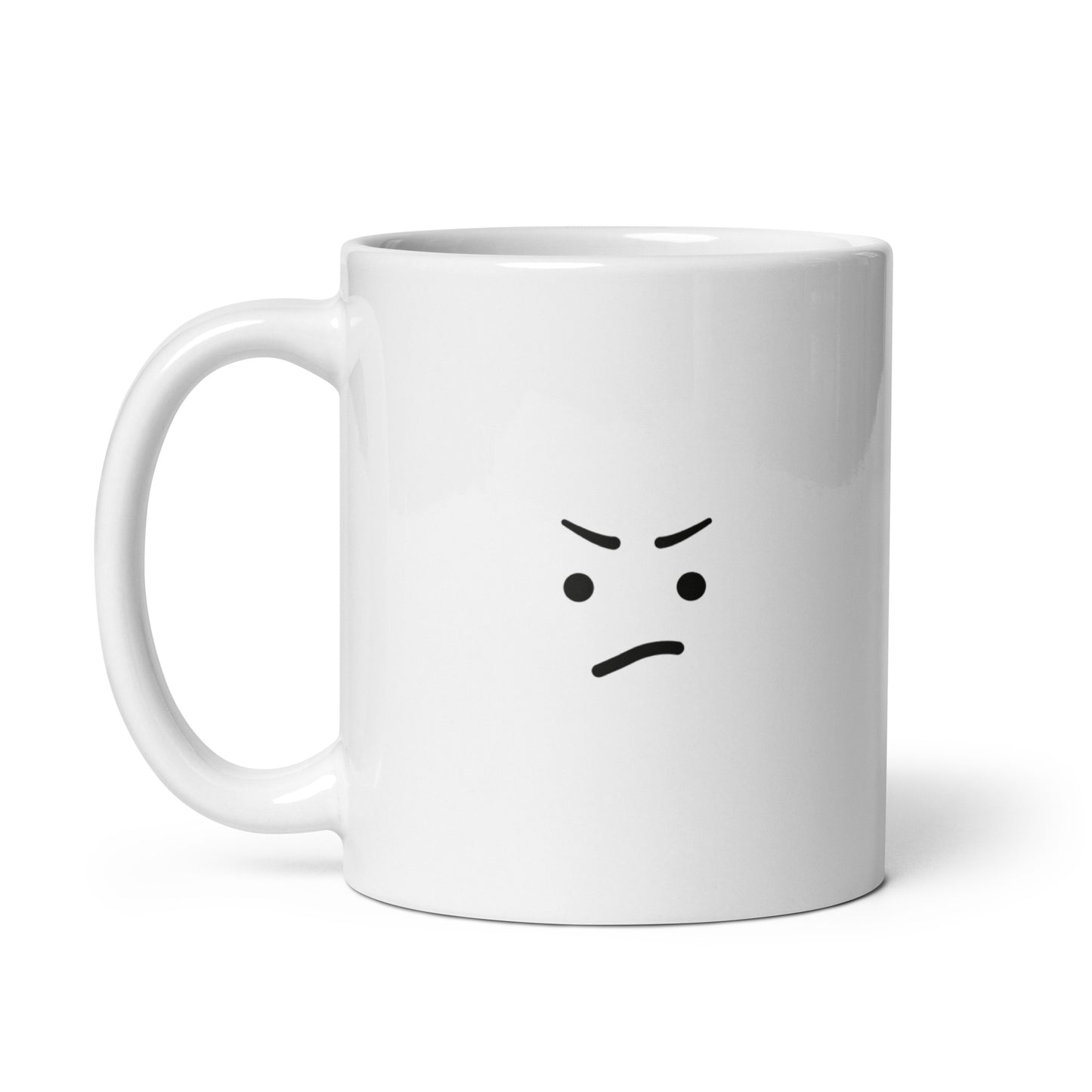 White glossy mug