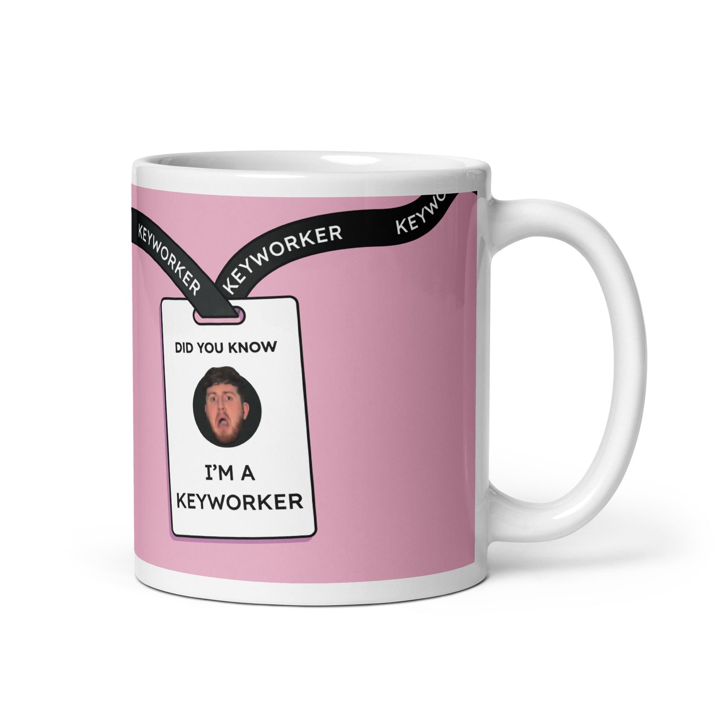 I'M A KEYWORKER pink mug