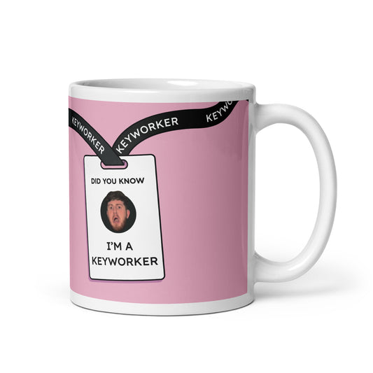 I'M A KEYWORKER pink mug