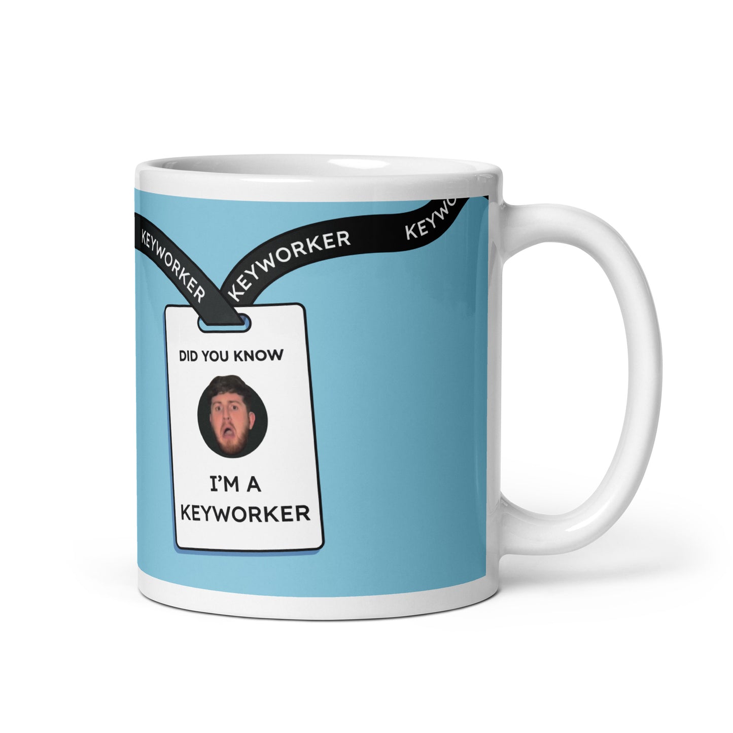 I'M A KEYWORKER blue mug